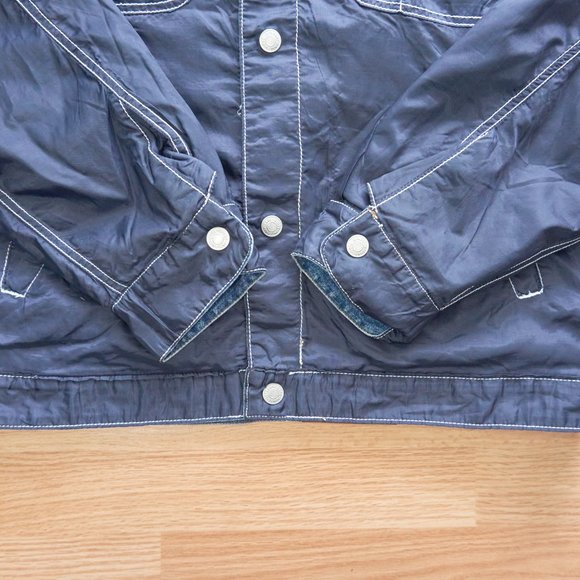 International Denim Men's Reversible Denim Nylon Jacket, Size L. Made in Macau - Picture 8 of 10